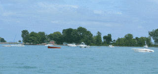 Strawberry Island on a hot summer day